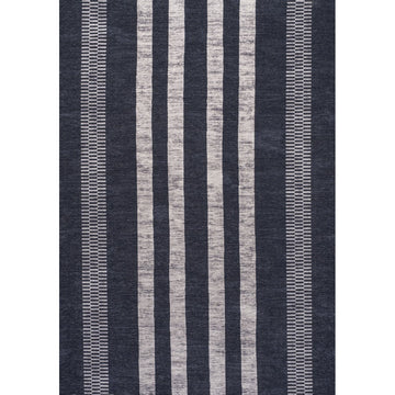 Vichy Geometric Striped Machine-washable Area Rug